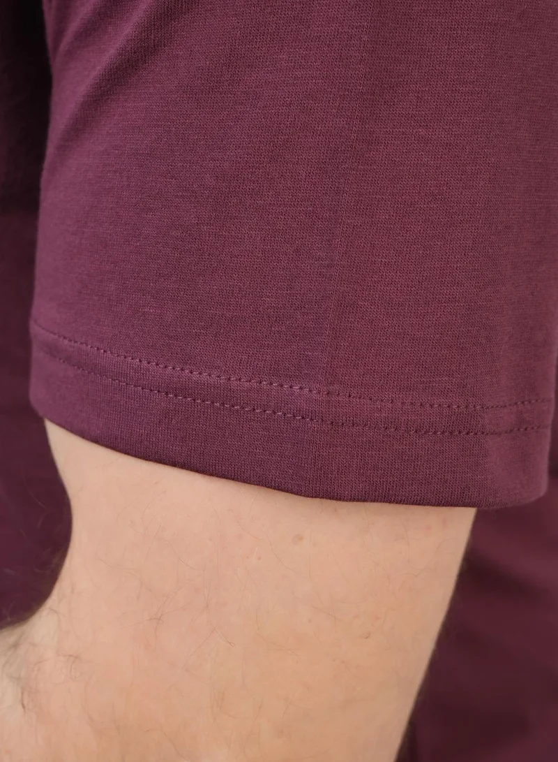 GIORDANO  Men's Slim Fit Cotton Signature Print Tee for Men | Best Price UAE